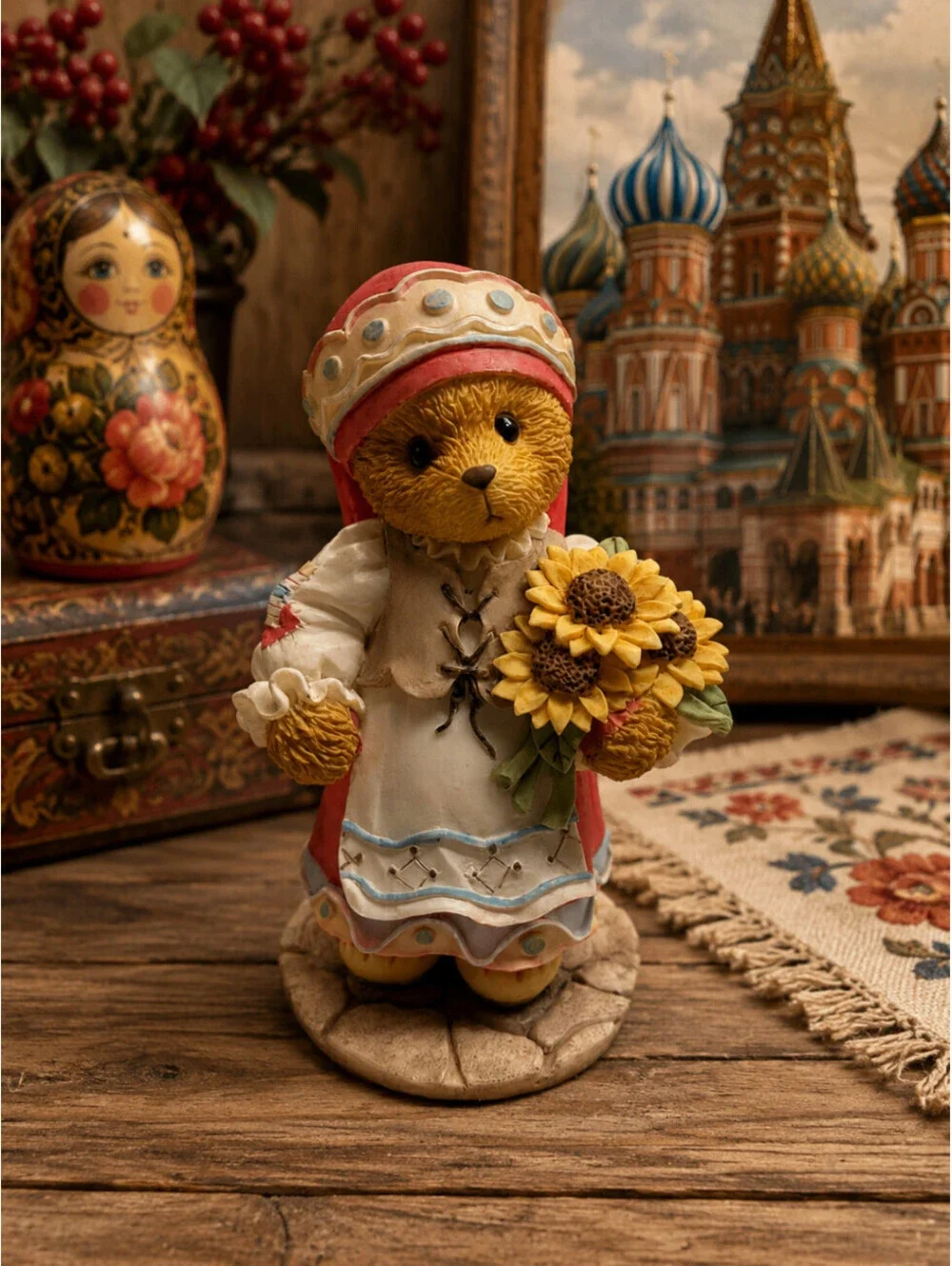 Cherished Teddies Nadia From Russia With Love Bear Figurine 1996 Enesco